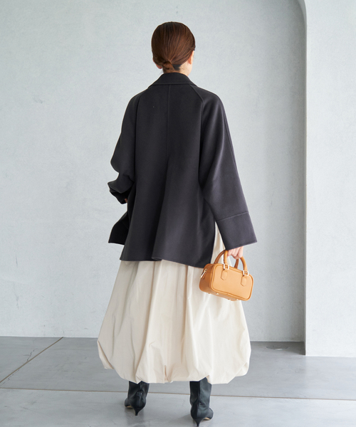 IENA(イエナ)の「《WEB限定/追加2》スーパー160ダブルフェイスショートコート(その他アウター・レディース・チャコールグレー/ネイビー・36/38)」の8枚目の写真