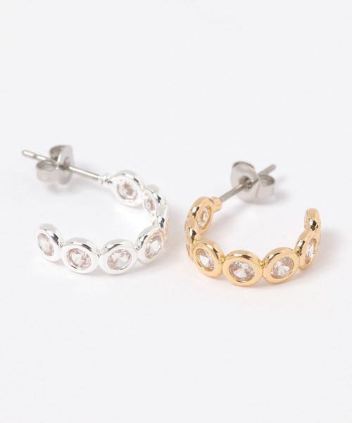 LAKOLE（ラコレ）の「コネクトビジューフープピアス / 589100（ピアス（両耳用）・レディース・その他1/その他2・FREE）」の3枚目の写真