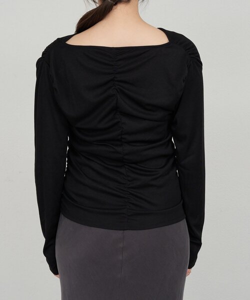 SHENERY（シーナリー）の「カシュクールカットソー（Tシャツ/カットソー・レディース・ブラック/グレー/オフホワイト・FREE）」の14枚目の写真