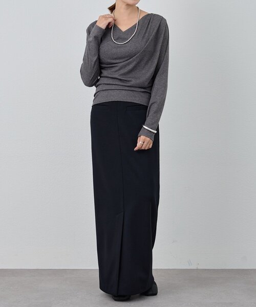 SHENERY（シーナリー）の「カシュクールカットソー（Tシャツ/カットソー・レディース・ブラック/グレー/オフホワイト・FREE）」の17枚目の写真