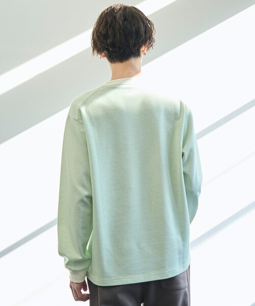 coen(コーエン)の「【好評につき新色追加】クリーンプラス ボーダーロングスリーブTシャツ【抗菌防臭・防汚(食品汚れ)・UVカット】(Tシャツ/カットソー・メンズ・マスタード/ブラック/ネイビー/クリーム・XL/L/M/S)」の13枚目の写真