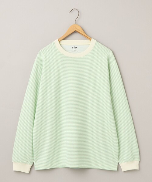 coen(コーエン)の「【好評につき新色追加】クリーンプラス ボーダーロングスリーブTシャツ【抗菌防臭・防汚(食品汚れ)・UVカット】(Tシャツ/カットソー・メンズ・マスタード/ブラック/ネイビー/クリーム・XL/L/M/S)」の22枚目の写真