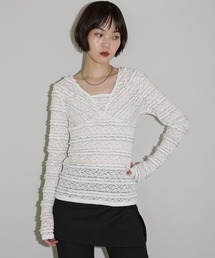 leimn | フリルレーストップス(Tシャツ/カットソー)