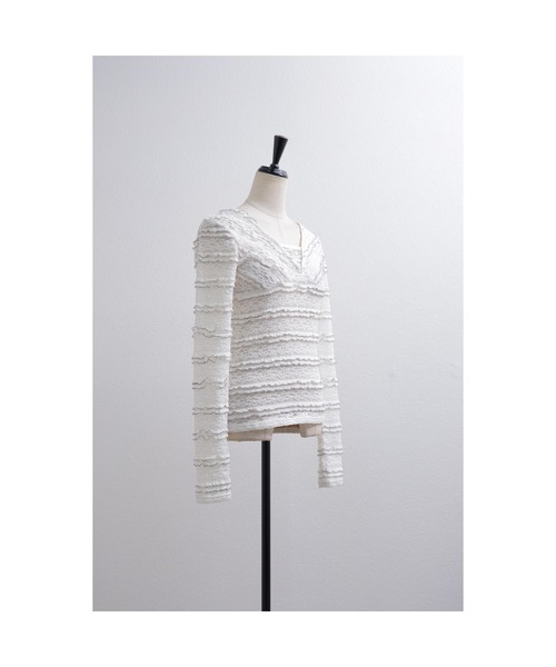 leimn(レイムン)の「フリルレーストップス(Tシャツ/カットソー・レディース・ホワイト/ブラック・FREE)」の12枚目の写真