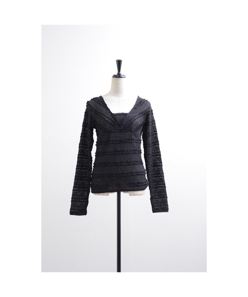 leimn(レイムン)の「フリルレーストップス(Tシャツ/カットソー・レディース・ホワイト/ブラック・FREE)」の9枚目の写真