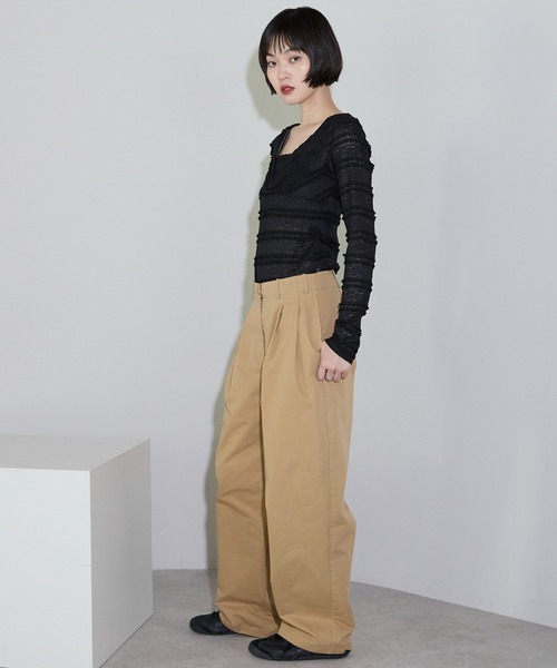 leimn(レイムン)の「フリルレーストップス(Tシャツ/カットソー・レディース・ホワイト/ブラック・FREE)」の16枚目の写真