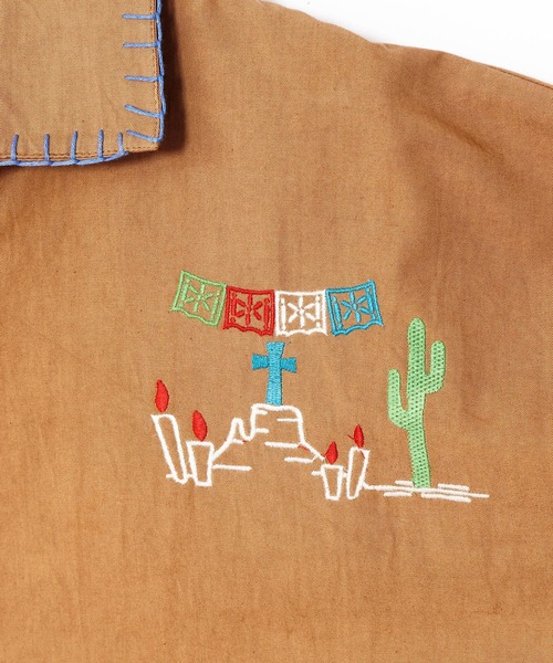 チャイハネ（チャイハネ）の「【チャイハネ】ベラディアMEN'Sシャツ（シャツ/ブラウス・メンズ・ブラウン/ホワイト・FREE）」の6枚目の写真