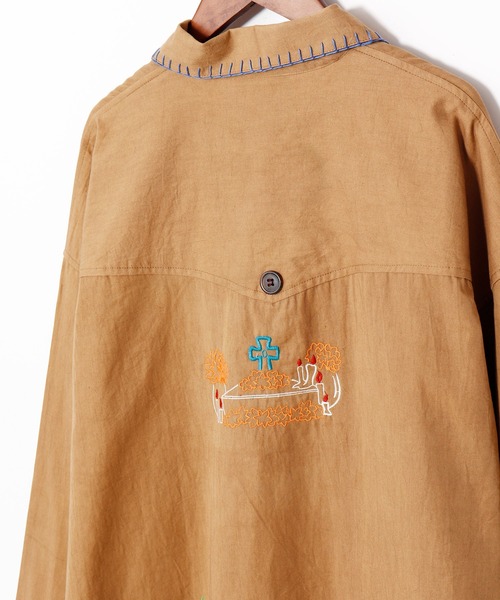 チャイハネ（チャイハネ）の「【チャイハネ】ベラディアMEN'Sシャツ（シャツ/ブラウス・メンズ・ブラウン/ホワイト・FREE）」の15枚目の写真