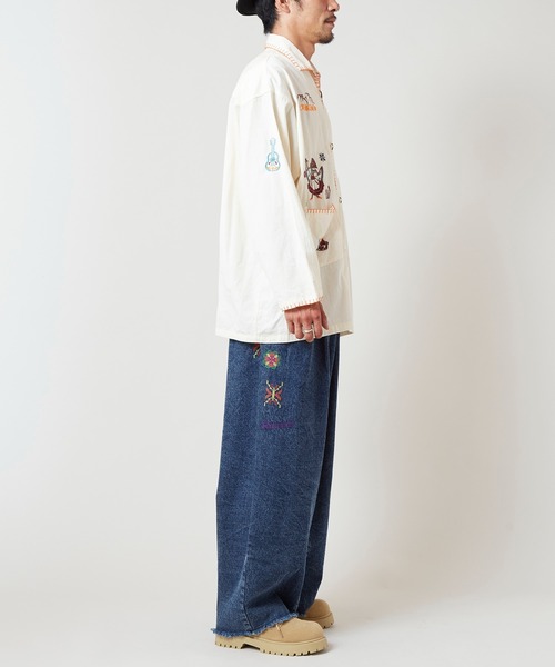 チャイハネ（チャイハネ）の「【チャイハネ】ベラディアMEN'Sシャツ（シャツ/ブラウス・メンズ・ブラウン/ホワイト・FREE）」の10枚目の写真