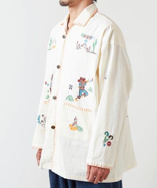 チャイハネ（チャイハネ）の「【チャイハネ】ベラディアMEN'Sシャツ（シャツ/ブラウス・メンズ・ブラウン/ホワイト・FREE）」の11枚目の写真