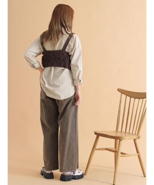 ehka sopo（エヘカソポ）の「ループ編みニットビスチェ（ニット/セーター・レディース・ブラック/ブラウン/キナリ・F）」の4枚目の写真