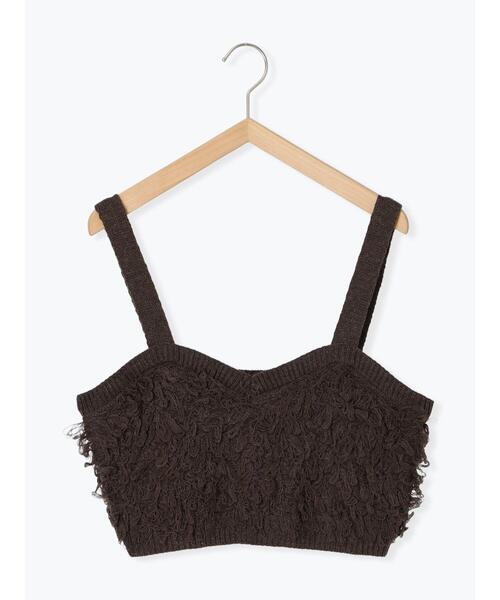 ehka sopo（エヘカソポ）の「ループ編みニットビスチェ（ニット/セーター・レディース・ブラック/ブラウン/キナリ・F）」の9枚目の写真