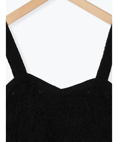 ehka sopo（エヘカソポ）の「ループ編みニットビスチェ（ニット/セーター・レディース・ブラック/ブラウン/キナリ・F）」の14枚目の写真