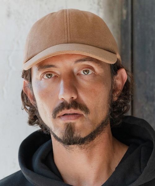 CAMBIO（カンビオ）の「mko13179-Cashimere Blend Cap キャップ(NF-252-BO001)（キャップ・メンズ・ブラック/キャメル・FREE）」の3枚目の写真