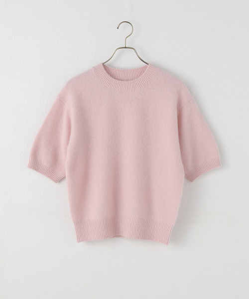 Spick & Span(スピックアンドスパン)の「FOX/ALPACAハーフスリーブニット(ニット/セーター・レディース・ピンク系その他/ブラウン・FREE)」の2枚目の写真