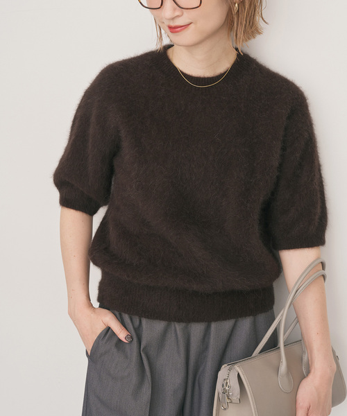 FOX/ALPACAハーフスリーブニット（ニット/セーター）｜Spick