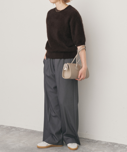 Spick & Span(スピックアンドスパン)の「FOX/ALPACAハーフスリーブニット(ニット/セーター・レディース・ピンク系その他/ブラウン・FREE)」の10枚目の写真