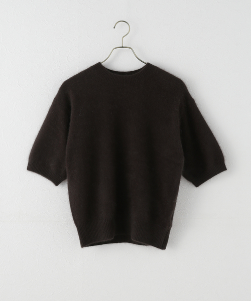 Spick & Span(スピックアンドスパン)の「FOX/ALPACAハーフスリーブニット(ニット/セーター・レディース・ピンク系その他/ブラウン・FREE)」の13枚目の写真