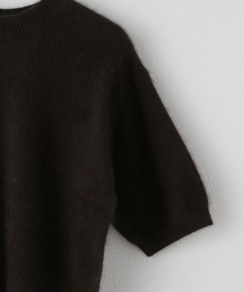 Spick & Span(スピックアンドスパン)の「FOX/ALPACAハーフスリーブニット(ニット/セーター・レディース・ピンク系その他/ブラウン・FREE)」の15枚目の写真