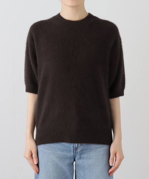 Spick & Span(スピックアンドスパン)の「FOX/ALPACAハーフスリーブニット(ニット/セーター・レディース・ピンク系その他/ブラウン・FREE)」の16枚目の写真