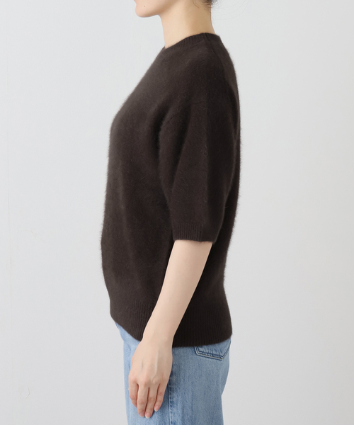 Spick & Span(スピックアンドスパン)の「FOX/ALPACAハーフスリーブニット(ニット/セーター・レディース・ピンク系その他/ブラウン・FREE)」の19枚目の写真