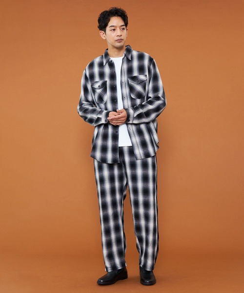 セール】Lee/リー NEL WORK SHIRTS/ネルワークシャツ オンブレチェック