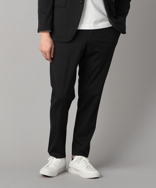 COMME CA MEN(コムサメン)の「【セットアップ対応】福井産 ナイロントリコットジャージー テーパードパンツ(スラックス・メンズ・チャコールグレー/ネイビー・M/S/XL/L)」の1枚目の写真