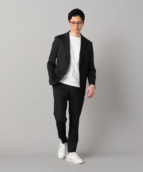 COMME CA MEN(コムサメン)の「【セットアップ対応】福井産 ナイロントリコットジャージー テーパードパンツ(スラックス・メンズ・チャコールグレー/ネイビー・M/S/XL/L)」の13枚目の写真