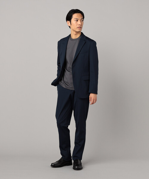 COMME CA MEN(コムサメン)の「【セットアップ対応】福井産 ナイロントリコットジャージー テーパードパンツ(スラックス・メンズ・チャコールグレー/ネイビー・M/S/XL/L)」の18枚目の写真