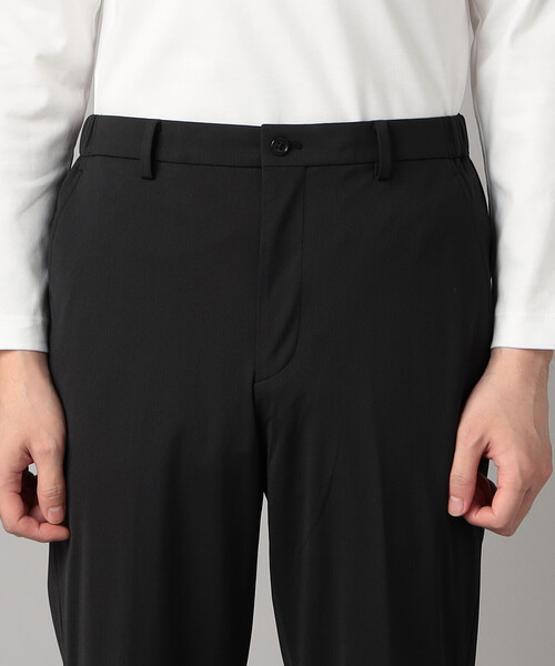 COMME CA MEN(コムサメン)の「【セットアップ対応】福井産 ナイロントリコットジャージー テーパードパンツ(スラックス・メンズ・チャコールグレー/ネイビー・M/S/XL/L)」の4枚目の写真