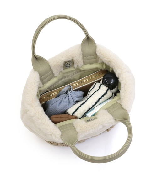 T・S・L（ティーエスエル）の「ニットフェイクファートートバッグ（トートバッグ・レディース・モカ/アイボリー/ブラック・FREE）」の16枚目の写真