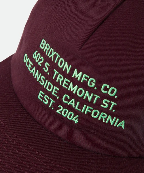 BRIXTON（ブリクストン）の「BRIXTON/ブリクストン キャップ UNION II NETPLUS MP SNPK フラットバイザー スナップバック 11897（キャップ・メンズ・エンジ/ブラック・FREE）」の6枚目の写真