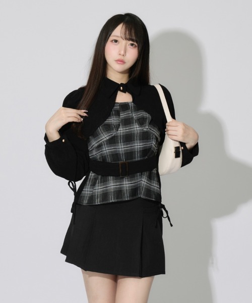 ALLuRing ChaRm（アリュリングチャーム）の「Layered Corduroy Check Tops / レイヤードコーデュロイチェックトップス（シャツ/ブラウス・レディース・ブラウン/ブラック・FREE）」の22枚目の写真