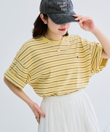 FRUIT OF THE LOOM | 【FRUIT OF THE LOOM】ピーチ起毛ボーダーTシャツ　袖ワッペン(Tシャツ/カットソー)
