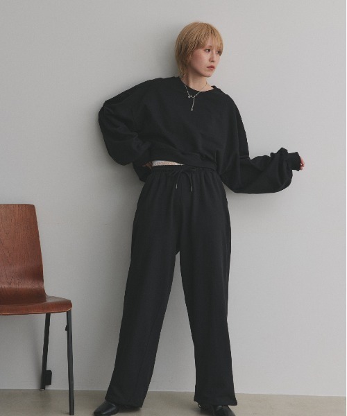 ad thie(アドティエ)の「スウェット プルオーバー イージワイドパンツ セットアップ(セットアップ・レディース・杢グレー/ブラック/チャコール/オートミール/ブラウン・LARGE/MEDIUM)」の20枚目の写真