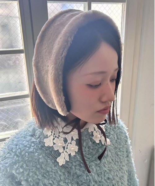 Casselini（キャセリーニ）の「Casselini(キャセリーニ)リバーシブルマフ（イヤーマフ・レディース・ブラウン系その他/ブラック/パープル・FREE）」の6枚目の写真