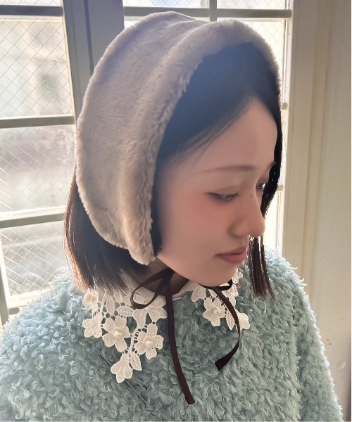 Casselini（キャセリーニ）の「Casselini(キャセリーニ)リバーシブルマフ（イヤーマフ・レディース・ブラウン系その他/ブラック/パープル・FREE）」の7枚目の写真