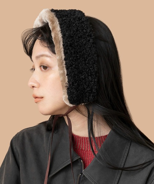 Casselini（キャセリーニ）の「Casselini(キャセリーニ)リバーシブルマフ（イヤーマフ・レディース・ブラウン系その他/ブラック/パープル・FREE）」の21枚目の写真