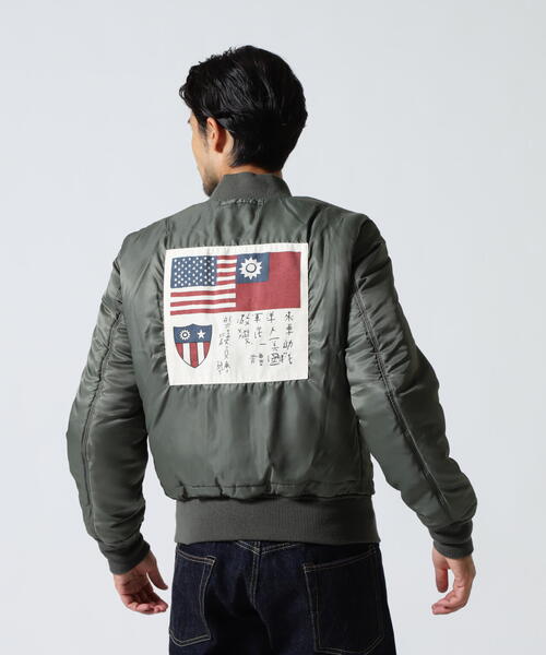 AVIREX(アヴィレックス)の「WASHED MA-1 FLYING TIGERS / ウォッシュド MA-1 フライングタイガース / AVIREX / アヴィレックス(MA-1・メンズ・その他10/ブラック・L/M/2XL/XL)」の15枚目の写真