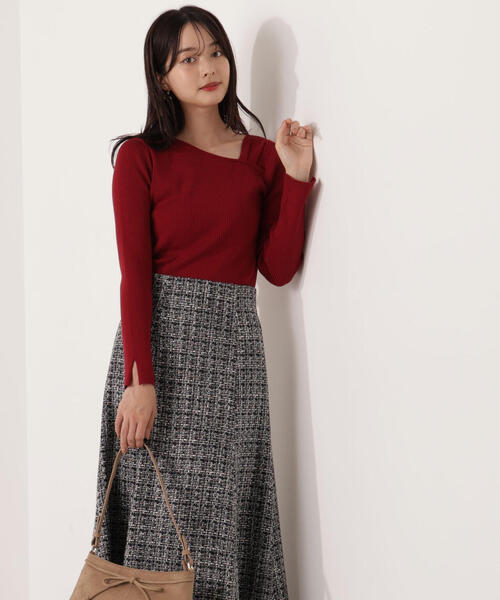 PROPORTION BODY DRESSING（プロポーションボディドレッシング）の「【青島心さん着用】ミックスツイードフレアスカート / 1215220104（スカート・レディース・ブラック系その他/ベージュ系その他・P/S/SMALL/MEDIUM）」の7枚目の写真