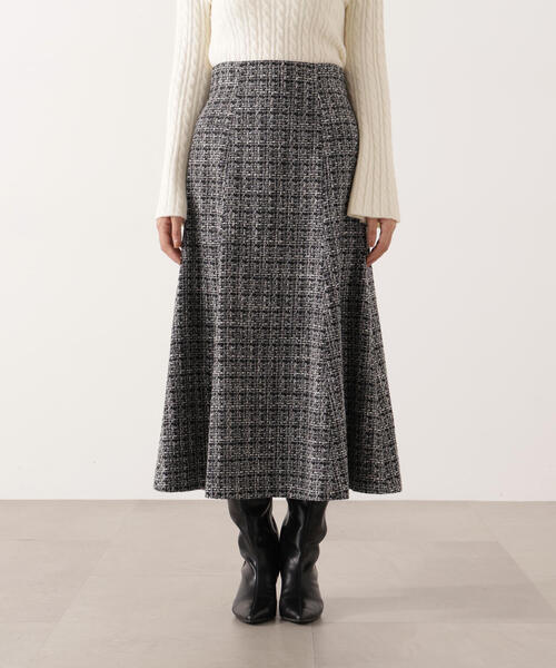 PROPORTION BODY DRESSING（プロポーションボディドレッシング）の「【青島心さん着用】ミックスツイードフレアスカート / 1215220104（スカート・レディース・ブラック系その他/ベージュ系その他・P/S/SMALL/MEDIUM）」の12枚目の写真