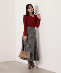 PROPORTION BODY DRESSING（プロポーションボディドレッシング）の「ミックスツイードフレアスカート / 1215220104（スカート）」