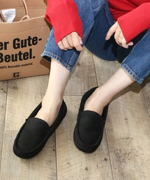 Fin | フェイクファーモカシン【低反発スポンジ入り】(モカシン/デッキシューズ)