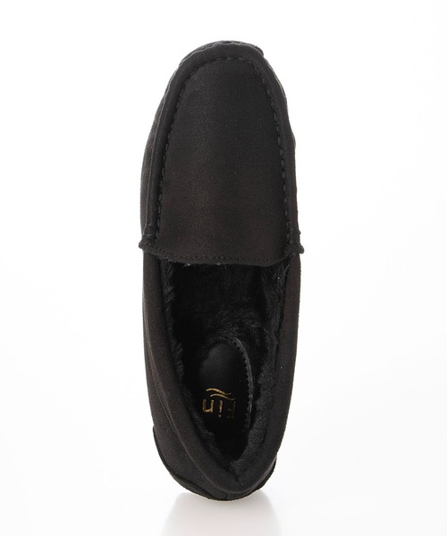 Fin（フィン）の「フェイクファーモカシン【低反発スポンジ入り】（モカシン/デッキシューズ・レディース・ブラウン/ブラック/グレー・L/M/S/LL）」の6枚目の写真