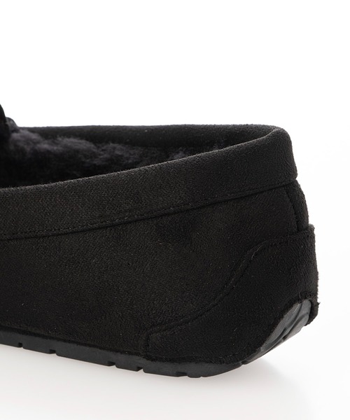 Fin（フィン）の「フェイクファーモカシン【低反発スポンジ入り】（モカシン/デッキシューズ・レディース・ブラウン/ブラック/グレー・L/M/S/LL）」の5枚目の写真