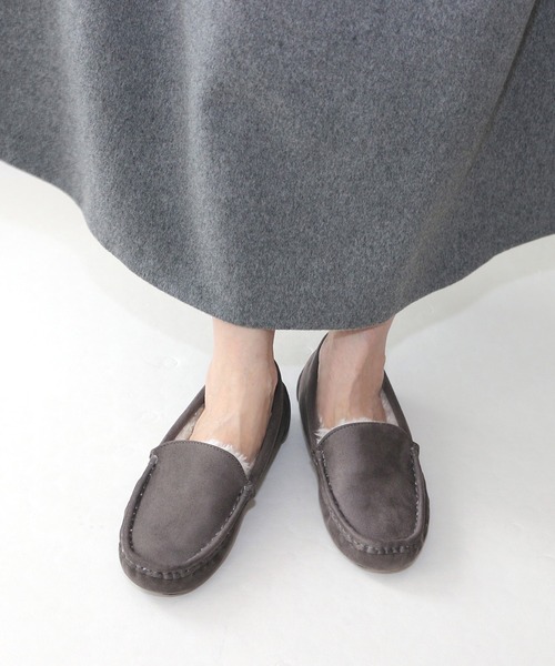 Fin（フィン）の「フェイクファーモカシン【低反発スポンジ入り】（モカシン/デッキシューズ・レディース・ブラウン/ブラック/グレー・L/M/S/LL）」の13枚目の写真