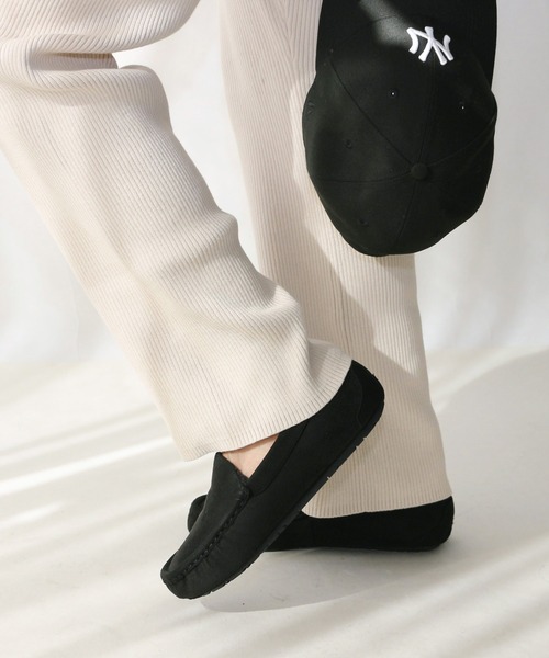 Fin（フィン）の「フェイクファーモカシン【低反発スポンジ入り】（モカシン/デッキシューズ・レディース・ブラウン/ブラック/グレー・L/M/S/LL）」の18枚目の写真