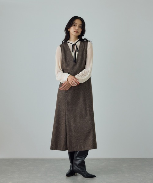 ROPE'（ロペ）の「プリーツデザインブラウス/イージーケア（シャツ/ブラウス・レディース・オフホワイト/ネイビー・FREE）」の11枚目の写真