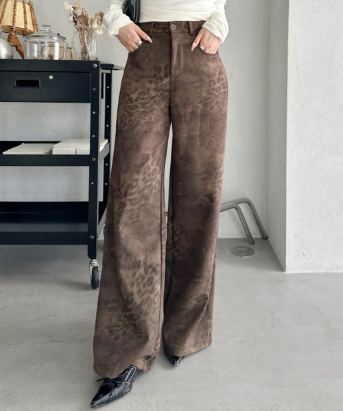 Ada.（エイダ）の「レオパード柄 ストレート パンツ（その他パンツ・レディース・ブラウン/カーキ・L/M）」の12枚目の写真