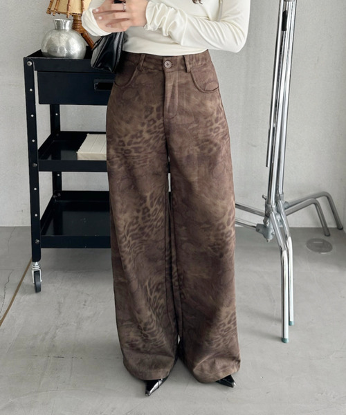 Ada.（エイダ）の「レオパード柄 ストレート パンツ（その他パンツ・レディース・ブラウン/カーキ・L/M）」の13枚目の写真